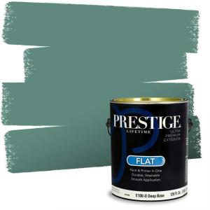 imagePRESTIGE Paints Interior Paint and Primer In One 1Gallon Satin Comparable Match of Sherwin Williams Kale GreenSW6473PCM