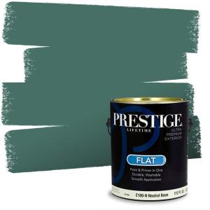 imagePRESTIGE Paints Interior Paint and Primer In One 1Gallon Satin Comparable Match of Sherwin Williams Kale GreenSW6474PCM