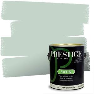 imagePRESTIGE Paints Interior Paint and Primer In One 1Gallon Satin Comparable Match of Sherwin Williams Kale GreenSlow Green