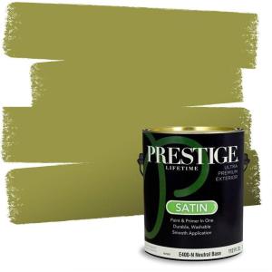 imagePRESTIGE Paints Interior Paint and Primer In One 1Gallon Satin Comparable Match of Sherwin Williams RomaineSW6712PCM