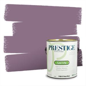 imagePRESTIGE Paints Interior Paint and Primer In One 1Gallon Satin Comparable Match of Valspar Classical VioletCanton Purple