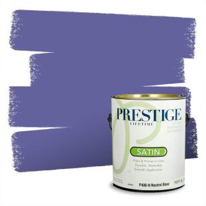 imagePRESTIGE Paints Interior Paint and Primer In One 1Gallon Satin Comparable Match of Valspar Classical VioletPurple Frenzy