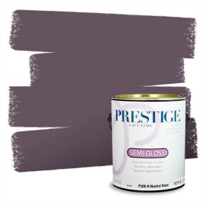 imagePRESTIGE Paints Interior Paint and Primer In One 1Gallon Satin Comparable Match of Valspar Classical VioletRegal Plum