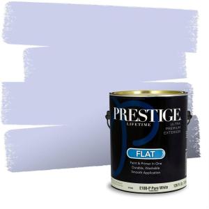 imagePRESTIGE Paints Interior Paint and Primer In One 1Gallon Satin Comparable Match of Valspar Classical VioletVS49Twilight Mist