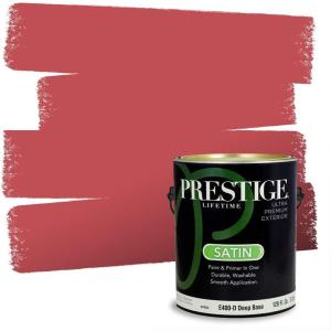 imagePRESTIGE Paints Interior Paint and Primer In One 1Gallon SemiGloss Comparable Match of Sherwin Williams HibiscusCoral Bells