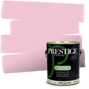imagePRESTIGE Paints Interior Paint and Primer In One 1Gallon SemiGloss Comparable Match of Sherwin Williams HibiscusDesire Pink