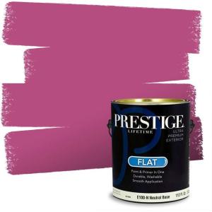 imagePRESTIGE Paints Interior Paint and Primer In One 1Gallon SemiGloss Comparable Match of Sherwin Williams HibiscusExuberant Pink