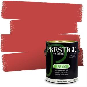 imagePRESTIGE Paints Interior Paint and Primer In One 1Gallon SemiGloss Comparable Match of Sherwin Williams Lusty RedSW6870PCM