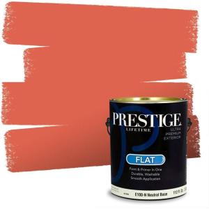 imagePRESTIGE Paints Interior Paint and Primer In One 1Gallon SemiGloss Comparable Match of Sherwin Williams Lusty RedSW6879PCM
