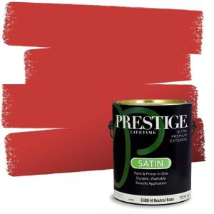 imagePRESTIGE Paints Interior Paint and Primer In One 1Gallon SemiGloss Comparable Match of Sherwin Williams Lusty RedStop