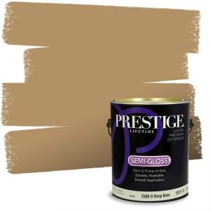 imagePRESTIGE Paints Interior Paint and Primer In One 1Gallon SemiGloss Comparable Match of Sherwin Williams Mannered GoldBaguette