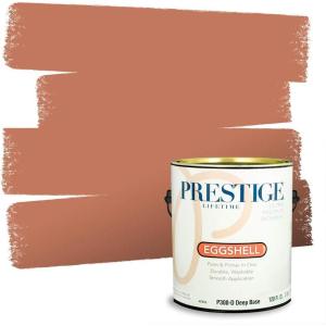 imagePRESTIGE Paints Interior Paint and Primer In One 1Gallon SemiGloss Comparable Match of Sherwin Williams PersimmonBaked Clay