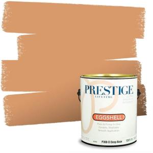 imagePRESTIGE Paints Interior Paint and Primer In One 1Gallon SemiGloss Comparable Match of Sherwin Williams PersimmonFolksy Gold