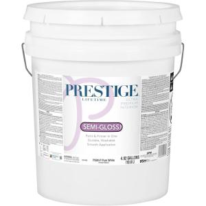 imagePRESTIGE Paints Interior Paint and Primer in One 5Gallon SemiGloss Beach LightSage Tint