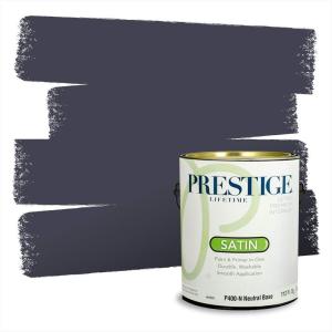 imagePRESTIGE Paints P400N40113VP Paint and Primer In One 1 gallon Blue Coal