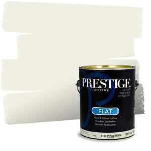 imagePrestige Paints Interior Paint and Primer In One 1Gallon Flat Comparable Match of Valspar Du JourPolar White