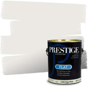 imagePrestige Paints Interior Paint and Primer In One 1Gallon Flat Comparable Match of Valspar Du JourSummer Gray