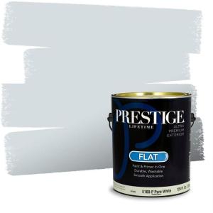 imagePrestige Paints Interior Paint and Primer In One 1Gallon Flat Comparable Match of Valspar PromenadeGhost Ship