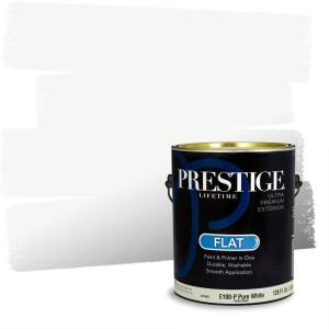 imagePrestige Paints Interior Paint and Primer In One 1Gallon Flat Comparable Match of Valspar PromenadeUltra White