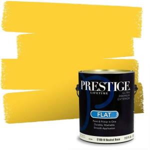 imagePRESTIGE Exterior Paint and Primer in One Always Flat 1 GallonBit of Sunshine