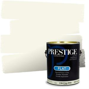 imagePRESTIGE Exterior Paint and Primer in One Always Flat 1 GallonBone China
