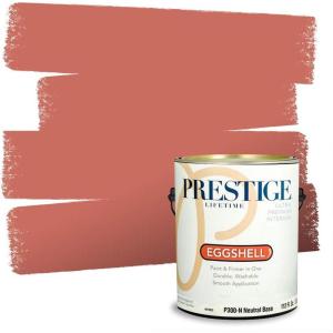 imagePRESTIGE Interior Paint and Primer in One Capri Orange SemiGloss 1 GallonCharged