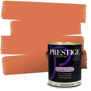 imagePRESTIGE Interior Paint and Primer in One Capri Orange SemiGloss 1 GallonTarragon