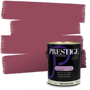 imagePRESTIGE Interior Paint and Primer in One Music Box SemiGloss 1 GallonRaisin Wine