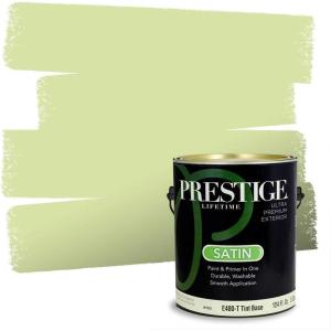 imagePRESTIGE Paints Interior Paint and Primer in One 1 Gallon Satin Sea GrassWarm Spring