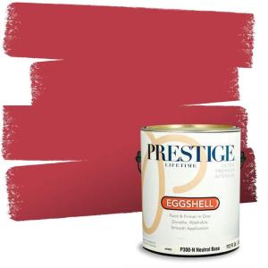 imagePRESTIGE Paints Interior Paint and Primer in One 1 Gallon SemiGloss Baby CarriageRed Geranium
