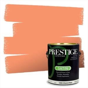 imagePRESTIGE Paints P500N84BM Interior Paint and Primer In One SemiGloss Comparable Match of Benjamin Moore 1 gallon Fiesta Orange82BMPCM