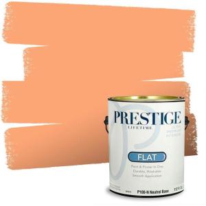 imagePRESTIGE Paints P500N84BM Interior Paint and Primer In One SemiGloss Comparable Match of Benjamin Moore 1 gallon Fiesta OrangeButterfly Wings