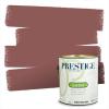 imagePRESTIGE Paints Exterior Paint and Primer In One 1Gallon Flat Comparable Match of Benjamin Moore Townsend Harbor BrownHC66BMPCM