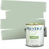 imagePRESTIGE Paints P400P449BM Interior Paint and Primer In One Satin Comparable Match of Benjamin Moore 1 gallon Serene Breeze443BMPCM