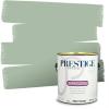 imagePRESTIGE Paints P400P449BM Interior Paint and Primer In One Satin Comparable Match of Benjamin Moore 1 gallon Serene Breeze444BMPCM