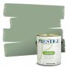 imagePRESTIGE Paints P400P449BM Interior Paint and Primer In One Satin Comparable Match of Benjamin Moore 1 gallon Serene Breeze445BMPCM