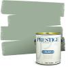 imagePRESTIGE Paints P400P449BM Interior Paint and Primer In One Satin Comparable Match of Benjamin Moore 1 gallon Serene Breeze452BMPCM