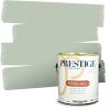 imagePRESTIGE Paints P400P449BM Interior Paint and Primer In One Satin Comparable Match of Benjamin Moore 1 gallon Serene Breeze465BMPCM