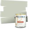 imagePRESTIGE Paints P400P449BM Interior Paint and Primer In One Satin Comparable Match of Benjamin Moore 1 gallon Serene Breeze471BMPCM