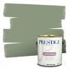 imagePRESTIGE Paints P400P449BM Interior Paint and Primer In One Satin Comparable Match of Benjamin Moore 1 gallon Serene BreezeAdirondack Green