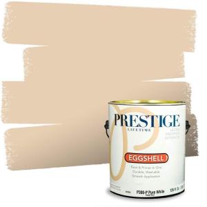 imagePRESTIGE Interior Paint and Primer in One Almond Petal Flat 1 GallonOrange Roughy