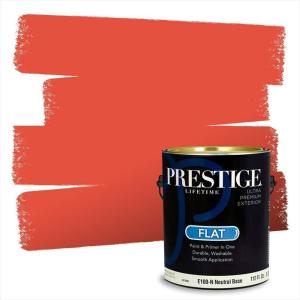 imagePRESTIGE Paints Exterior Paint and Primer In One 1Gallon Flat Comparable Match of Benjamin Moore Townsend Harbor Brown7BMPCM