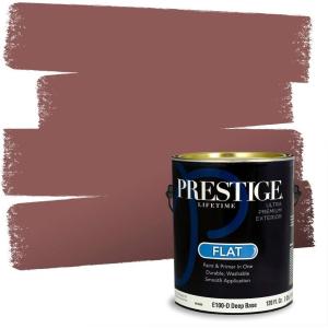 imagePRESTIGE Paints Exterior Paint and Primer In One 1Gallon Flat Comparable Match of Benjamin Moore Townsend Harbor BrownHC66BMPCM