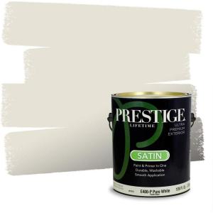 imagePRESTIGE Paints Exterior Paint and Primer In One 1Gallon Satin Comparable Match of Behr Gateway GrayMQ313PCM