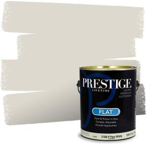 imagePRESTIGE Paints Exterior Paint and Primer In One 1Gallon Satin Comparable Match of Behr Gateway GrayMQ318PCM