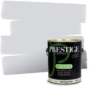 imagePRESTIGE Paints Exterior Paint and Primer In One 1Gallon Satin Comparable Match of Behr Gateway GrayMQ325PCM