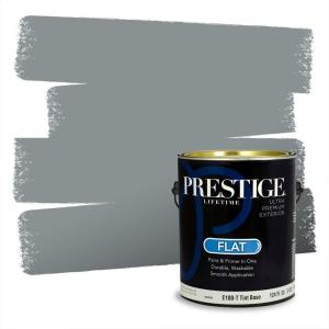 imagePRESTIGE Paints Exterior Paint and Primer In One 1Gallon Satin Comparable Match of Behr Gateway GrayMQ529PCM