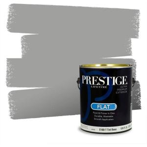 imagePRESTIGE Paints Exterior Paint and Primer In One 1Gallon Satin Comparable Match of Behr Gateway GrayMQ622PCM