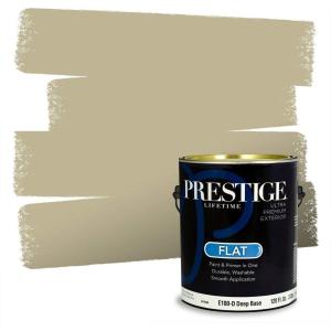 imagePRESTIGE Paints Exterior Paint and Primer In One 1Gallon Satin Comparable Match of Behr Gateway GrayMQ630PCM