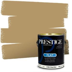 imagePRESTIGE Paints Exterior Paint and Primer In One 1Gallon Satin Comparable Match of Benjamin Moore Boardwalk1098BMPCM